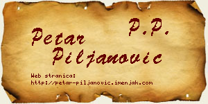 Petar Piljanović vizit kartica